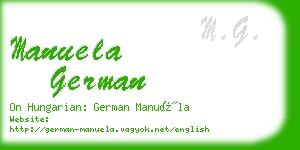 manuela german business card